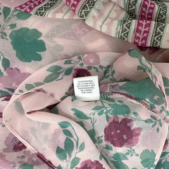 Misa Los Angeles Revolve Pink Green Floral Festival Bohemian Blouse Women’s XS - Picture 12 of 12